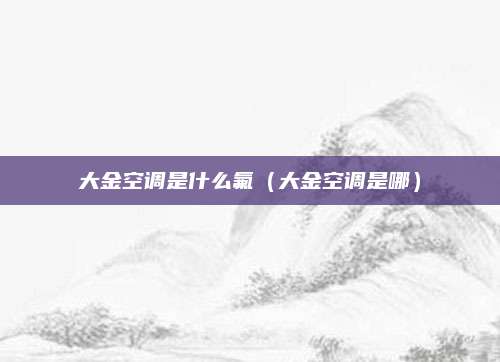 大金空调是什么氟(大金空调是哪)