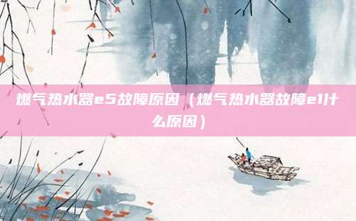 燃气热水器e5故障原因(燃气热水器故障e1什么原因)