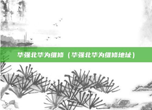 华强北华为维修(华强北华为维修地址)