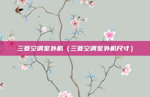 三菱空调室外机(三菱空调室外机尺寸)