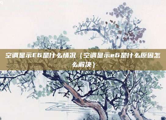 空调显示E6是什么情况(空调显示e6是什么原因怎么解决)